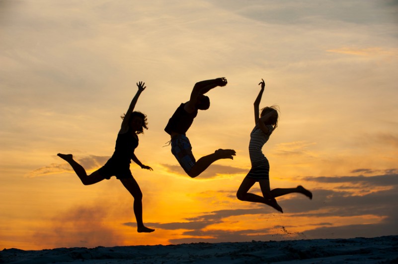jumping people